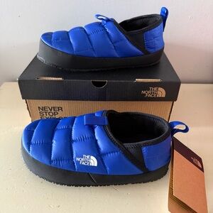 The North Face NWT Thermoball Traction Mules II TNF Blue Youth Size 3